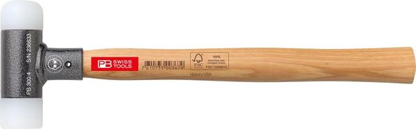 pre129034.jpg Schonhammer mit Holzstiel rückschlagfrei 22mm PB Swiss Tools