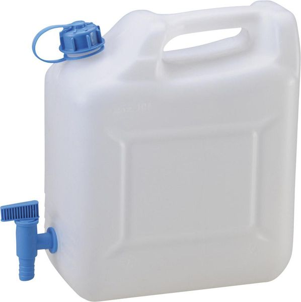 epl123496.jpg Wasserkanister 12 l HD-PE natur B333,5xT160xH331,5 mm mit Ablasshahn