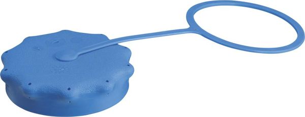 Weithals-Verschraubung HDPE blau für Außen-D 105 mm