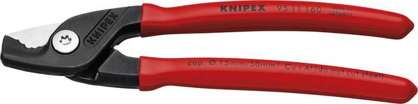 qwz119399.jpg Kabelschere mit Kunststoff-Griffen 160mm schlanke Kopfform KNIPEX