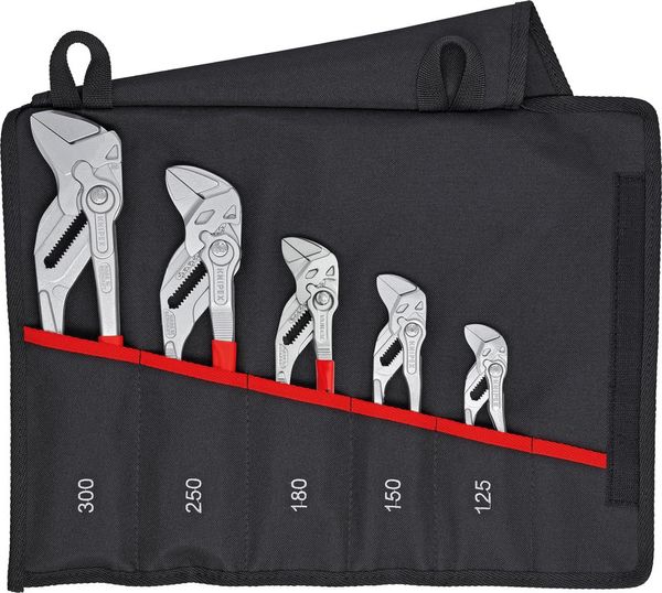lag189463.jpg Zangenschlüssel-Set 5tlg.in Rolltasche Knipex