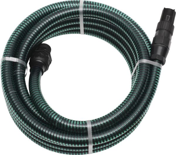 lag178183.jpg Schlauchgarnitur 4m,1" PVC-Armatur,grün