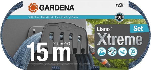 Textilschlauch Set Liano Xtreme 1/2" 15m Wandschlauchhalter -Aktion-