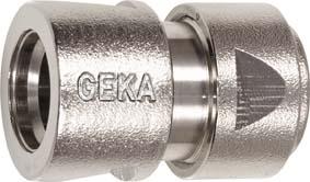 Schlauchstück 3/4" - 19mm MS Ni m. Spannmutter GEKA plus Stecksystem