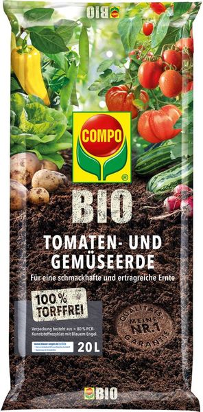 Tomaten- und Gemüseerde torffrei 20 L COMPO BIO