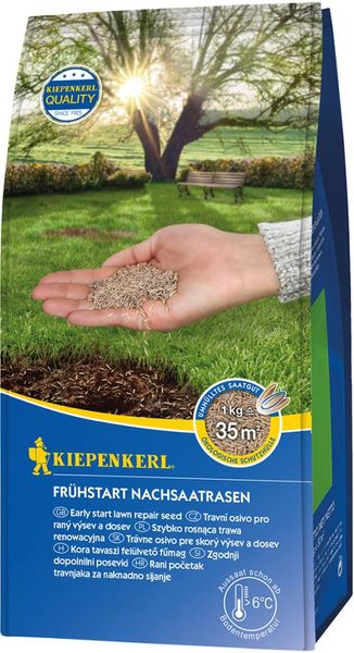 Starterrasen 1,0 kg Frühstart-Nachsaatrasen Klotzbodenbeutel Kiepenkerl