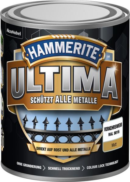 lag192121.jpg Metall-Schutzlack Matt Ultima (wb) 750 ml verkehrsweiss