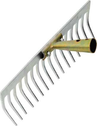 Profi-Gartenrechen 16 Zinken Breite 42 cm mit Schwenkkopf