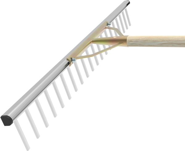 Leichtmetallrechen 16 Zinken á 10 cm Breite 63 cm mit Schwenkkopf