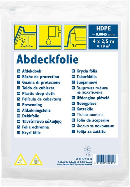 Abdeckplane HDPE Standard10 qm = 4 x 2,5 m