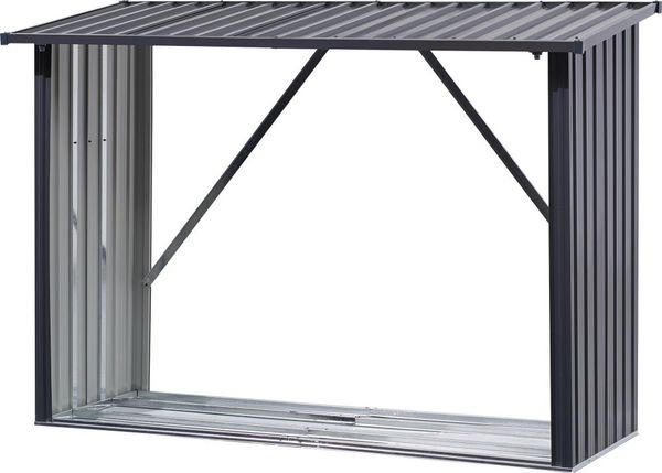 Kaminholzregal XL205 x 75x 142/154 cmverzinkt und lackiertBeschaffungsarti kel