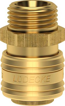 idt112747.jpg SchnellverschlusskupplungNW 7,2mm, Messing, Serie ES, AG G1/2" LÜDECKE