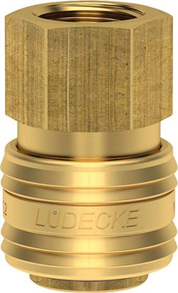 SchnellverschlusskupplungNW 7,2mm, Messing, Serie ES, IG G1/4" LÜDECKE