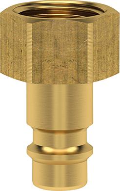 idt112636.jpg Stecknippel für Kupplung NW 7,2mm, Messing, Serie ES, IG G1/4" LÜDECKE