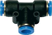 T-Steckverbindung Blaue Serie, reduzierend,Schlauch-Ø 2x10mm/ 1x8mm RIEGLER