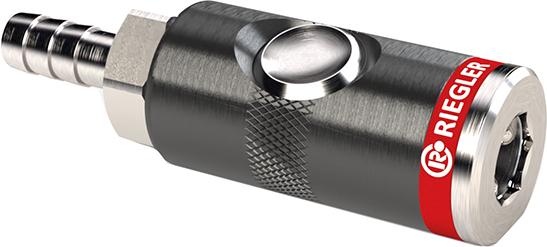 lag196210.jpg Sicherheitskupplung mit Druckknopf drehbar, NW 7,4mm Tülle 9mm RIEGLER