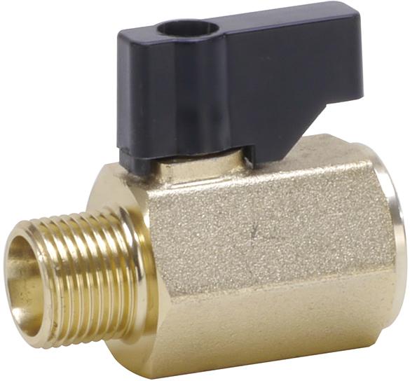 Kugelhahn Mini BR 93701 Flügelgriff, IG/AG G 1/2", PN 12, Aluminium BEE