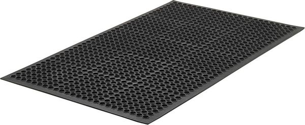 Arbeitsplatz-Ringmatte NBR/SBR, schwarz 13mm, 1520x910mm ölfest FORTIS