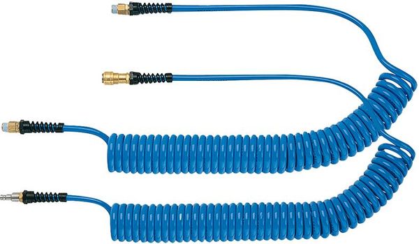 Spiralschlauch PU blau, Kupplung u Stecker NW7,2 12x8mm 8m LÜDECKE