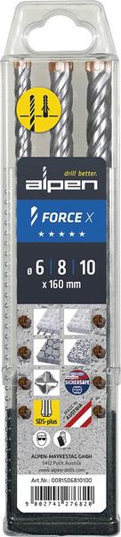 qwz118625.jpg SDS-plus-Bohrer FORCE X 3-teilig 160 mm Alpen