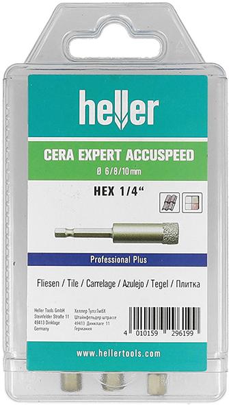 Diamant-Bohrersatz CERA EXPERT Akkuspeed 6-tlg., 6/8/10mm, hex heller