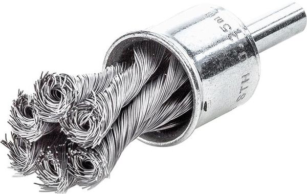 Pinselbürste Stahldraht gezopft 22x28/72x0,35mm Lessmann