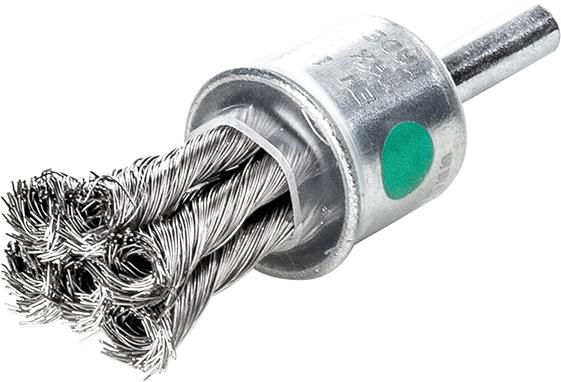 Pinselbürste Edelstahl gezopft 22x28/72x0,35mm Lessmann