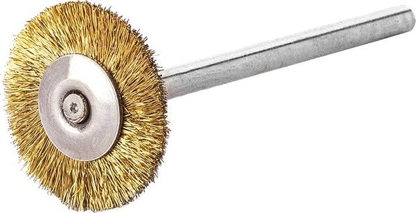 Miniatur-Rundbürste Messing gew. 19x0,1mm Lessmann