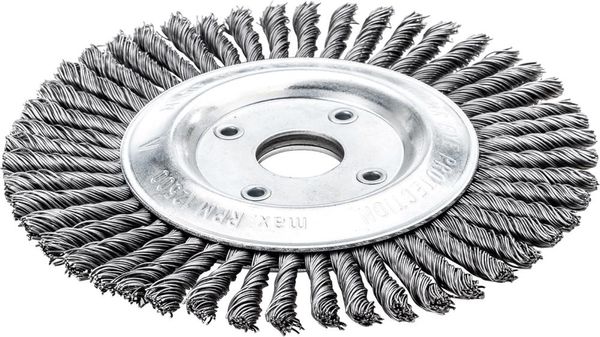 Pipelinebürste Stahldraht115x6mm gezopft 0,5mm Lessmann