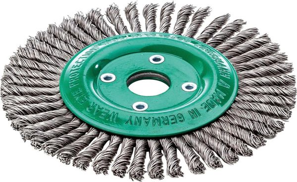 Pipelinebürste Edelstahl 125x6mm gezopft 0,5mm Lessmann