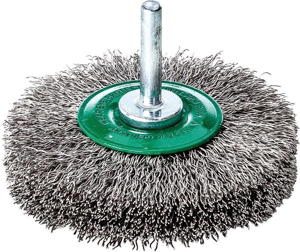 Schaft-Rundbürste Edelstahl gew. 70x0,3mm Lessmann