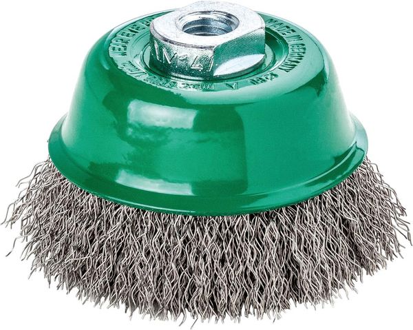 pre127430.jpg Topfbürste V4A M14 gewellt 65x0,3mm Lessmann