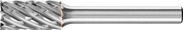 Frässtift HM zylindrisch mit Stirnverzahnung 1020 STEEL 6mm 10x20mm Pferd