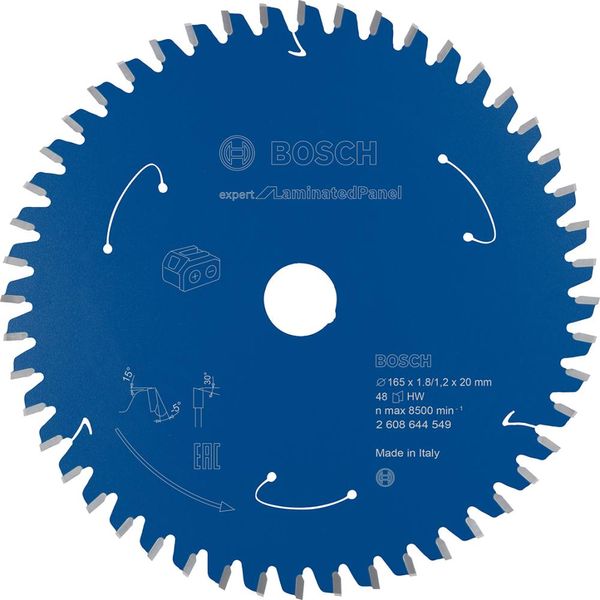 HM-Kreissägeblatt 165x1,8/1,2x20 48Z Bosch VE à 1 Stück Expert f. Laminated Panel