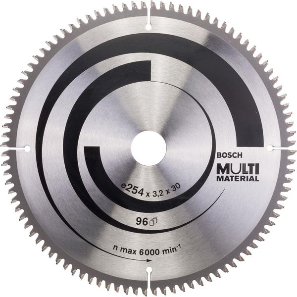 HM-Kreissägeblatt 254x3,2/2,5x30 96Z Bosch VE à 1 Stück Multi Mat für Kappsägen