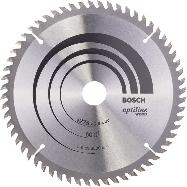 HM-Kreissägeblatt 235x2,8/1,8x30 60Z WZ BosVE à 1 Stück Optiline Wood