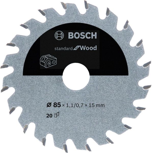 HM-Kreissägeblatt 85x1,1/0,7x15 20Z Bosch VE à 1 Stück Standard Wood f Akkusägen