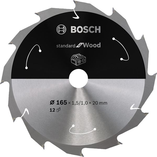 HM-Kreissägeblatt 165x1,5/1x20 12Z Bosch VE à 1 Stück Standard Wood f Akkusägen