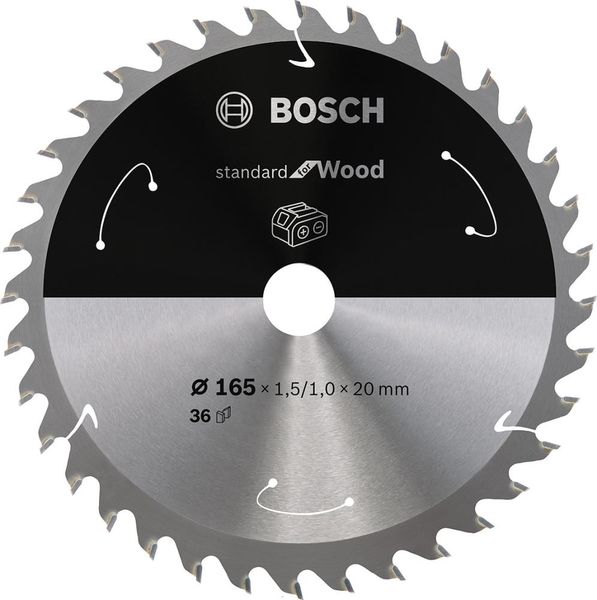 HM-Kreissägeblatt 165x1,5/1x20 36Z Bosch VE à 1 Stück Standard Wood f Akkusägen