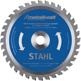 Kreissägeblatt Stahl 80Z 355x2,4x25,4mmMetallkraftHartmetall bestückt