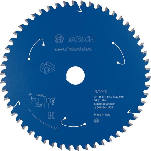 HM-Kreissägeblatt 165x1,8/1,3x20 54Z Bosch VE à 1 Stück Expert for Aluminium