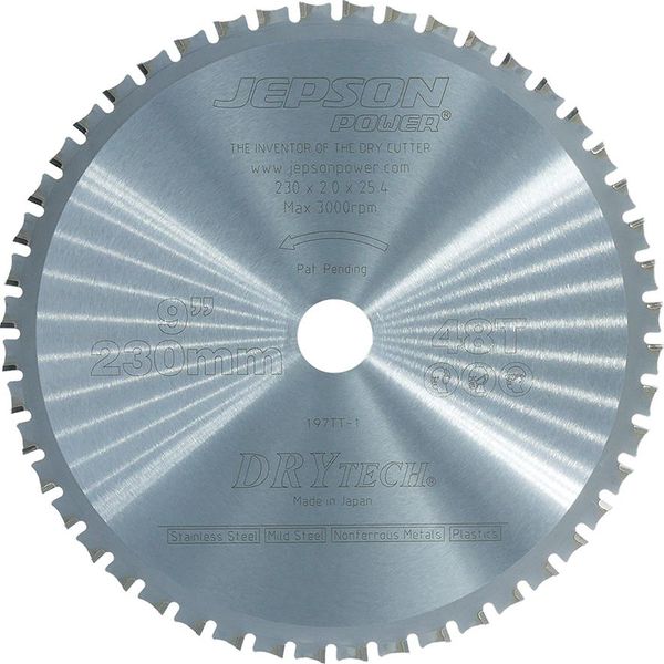 HM-Sägeblatt Drytech D=230x25,4x2,0mm 48Z für Stahl u. Inox Jepson