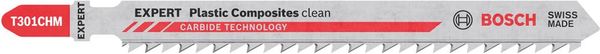 Stichsägeblatt EXPERT T 301 CHM Bosch VE à 3 Stück Plastic Composites Clean