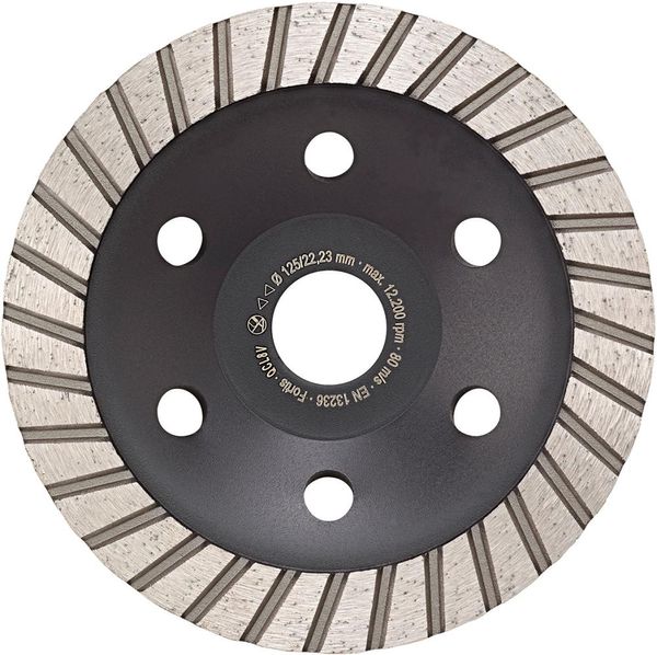 Diamant-Schleifteller Power Turbo Ø 125 mm 1-reihiges Turbosegment Bohrung 22,2 mm FORTIS