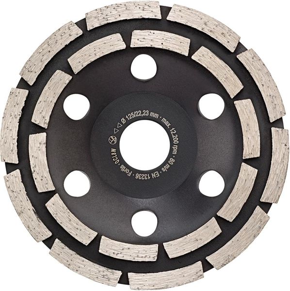 Diamant-Schleifteller Power Duo Ø 125 mm 2-reihig Bohrung 22,2 mm FORTIS