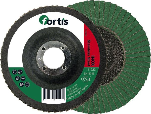 lag182712.jpg Fächerschleifscheibe Inox125mm K60 gewölbt FORTIS