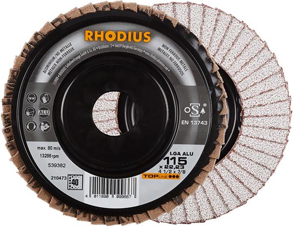 Lamellenschleifscheibe LGA ALU 115mm K 40 Rhodius