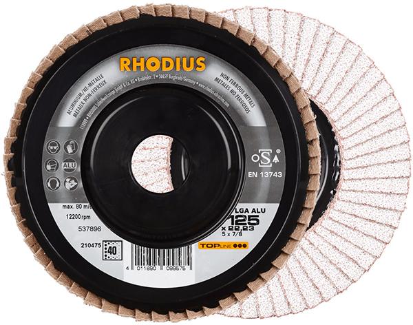 Lamellenschleifscheibe LGA ALU 125mm K 40 Rhodius