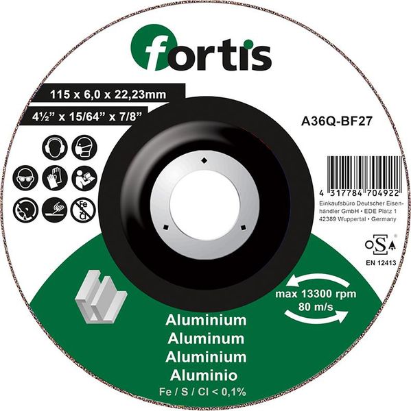 wzk113528.jpg Schruppscheibe ALU-NE 115 x 6,0mm FORTIS