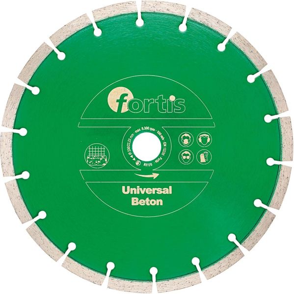 lag182701.jpg Diamant-Trennscheibe Universal Beton Ø 230 mm gesintert 10 mm Bohrung 22,2 mm FORTIS